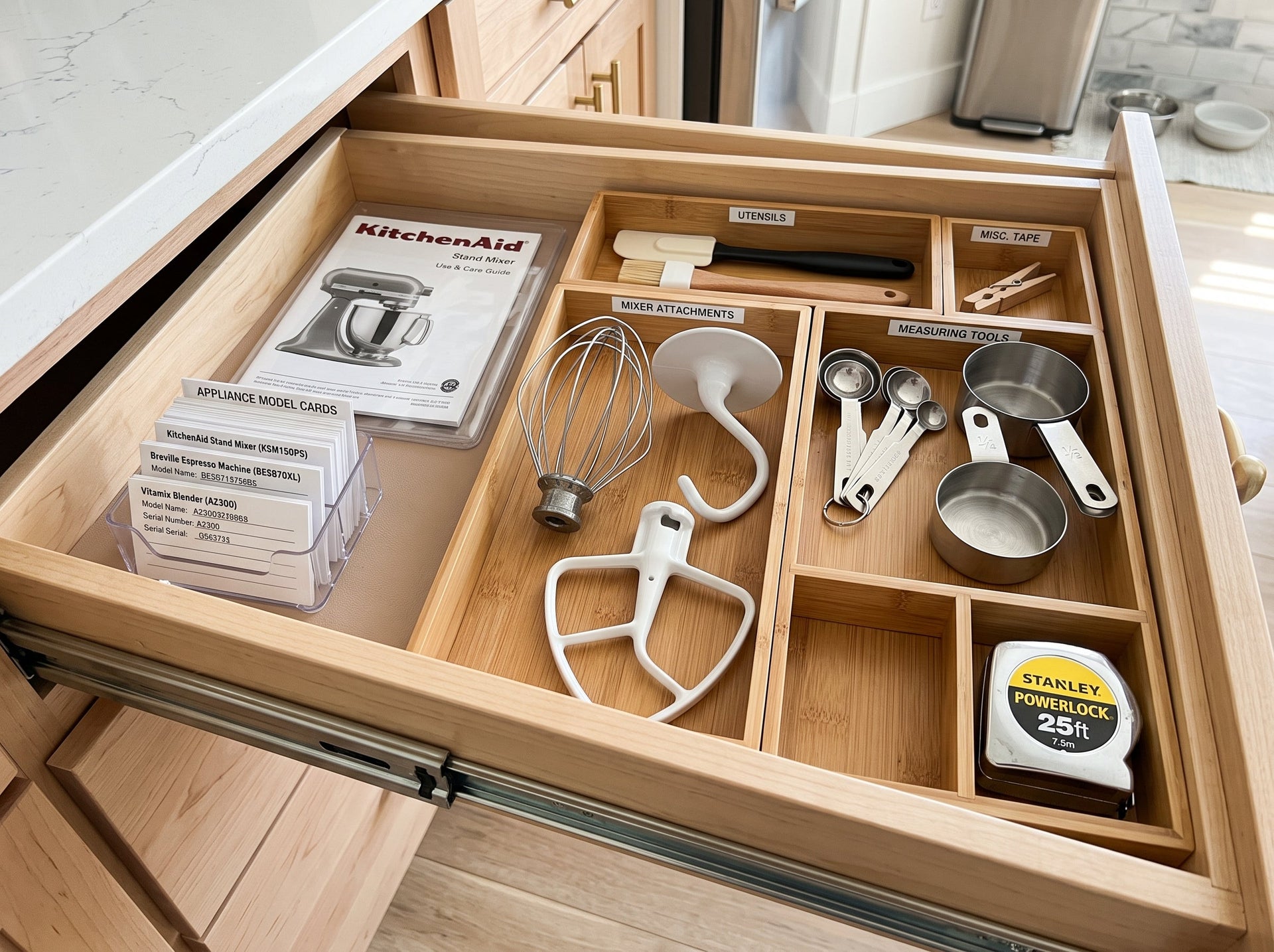 How to Organize a Kitchen Appliance Manual and Accessory Drawer
